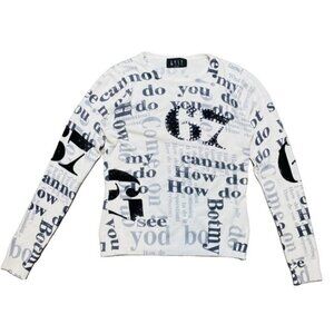 Just Mist Crop Top Long Sleeve Y2K Streetwear Shimmer Crewneck